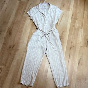 Abercrombie & Fitch Linen Blend Utility Jumpsuit, Size XLarge
